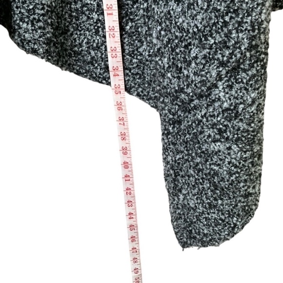 JOIE Wool Blend Marled Grey Waterfall Open Front Cardigan w/ Pockets  Sz L - Picture 6 of 8